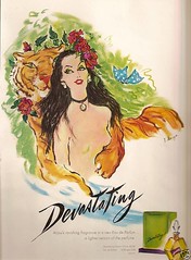 Anjou Devastating Perfume Ad 1946