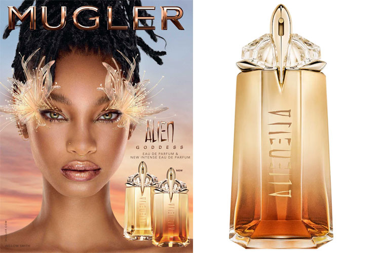 Mugler Alien Goddess Intense Perfume campaign ads